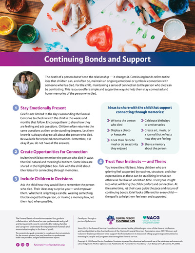 Continuing Bonds and Support Continuing Bonds and Support