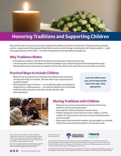 Honoring Traditions and Supporting Children Honoring Traditions and Supporting Children