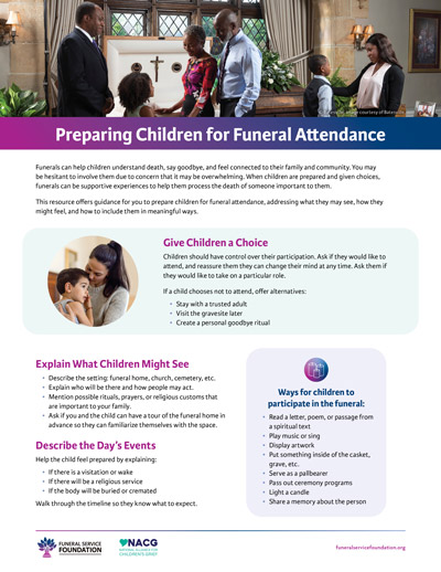 Preparing Children for Funeral Attendance Preparing Children for Funeral Attendance